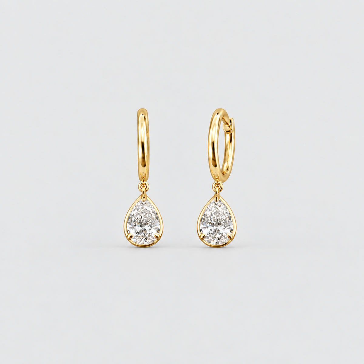 1.5 Ct. Lab Grown Diamond Pear Cut Dangle Earrings (EF/VVS-VS)