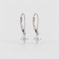 1 Ct. Lab Grown Diamond Dangle Earrings Round Cut (EF/VVS-VS)