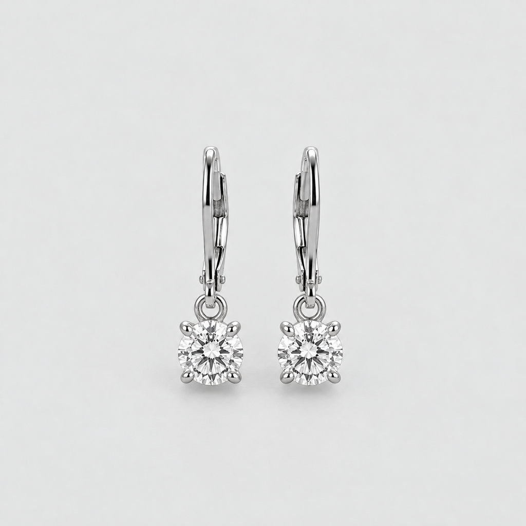 1.8 Ct. Lab Grown Diamond Round Cut Dangle Earring (EF/VVS-VS)