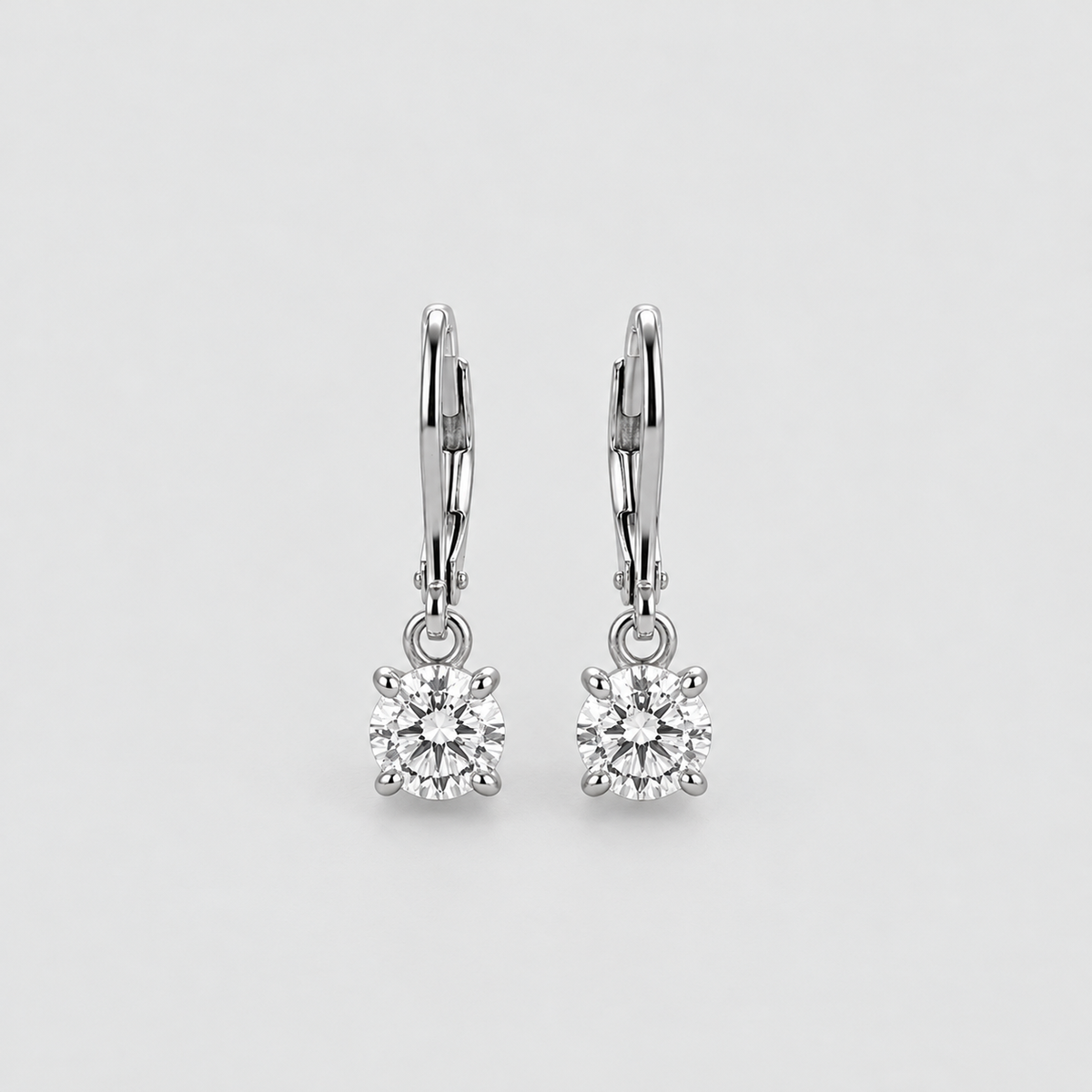 1.8 Ct. Lab Grown Diamond Round Cut Dangle Earring (EF/VVS-VS)