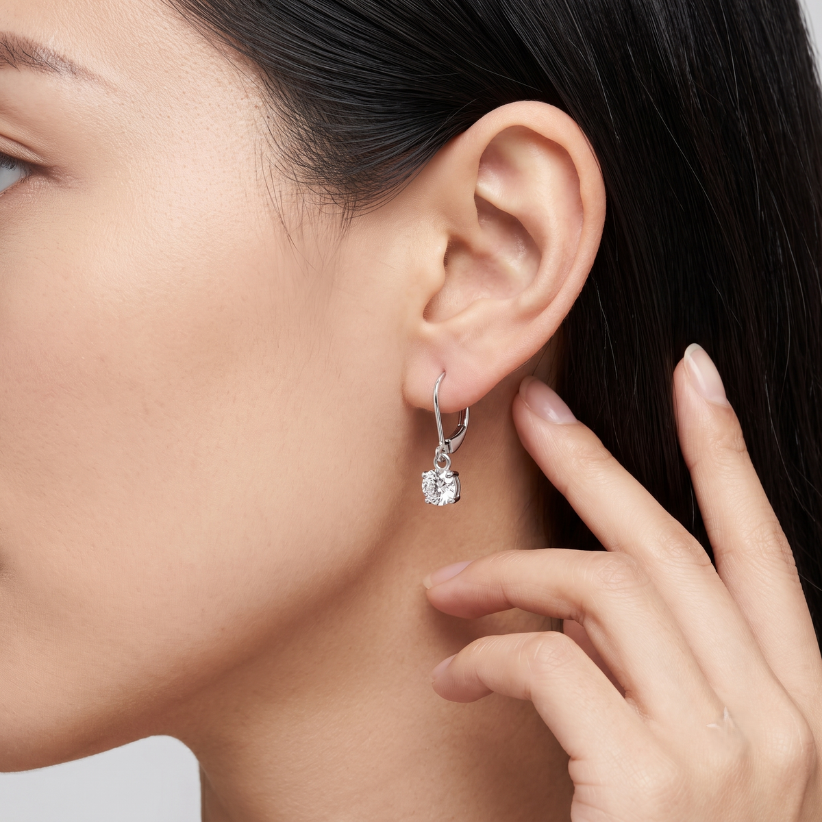 1.8 Ct. Lab Grown Diamond Round Cut Dangle Earring (EF/VVS-VS)