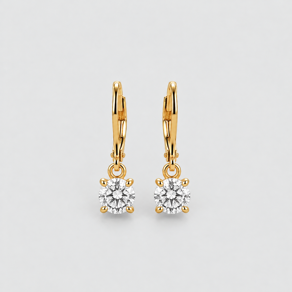 1.8 Ct. Lab Grown Diamond Round Cut Dangle Earring (EF/VVS-VS)