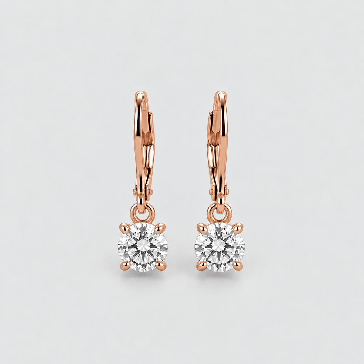 1.8 Ct. Lab Grown Diamond Round Cut Dangle Earring (EF/VVS-VS)