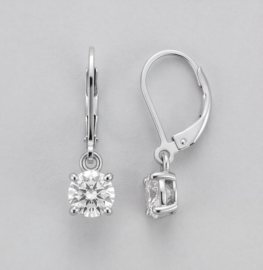 1.8 Ct. Lab Grown Diamond Round Cut Dangle Earring (EF/VVS-VS)