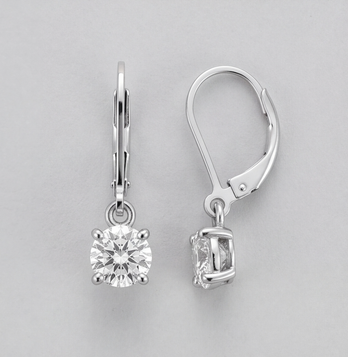 1.8 Ct. Lab Grown Diamond Round Cut Dangle Earring (EF/VVS-VS)