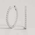 Round Cut Lab Grown Diamond 0.50 Ct. Hoop Earrings (VS-EF)