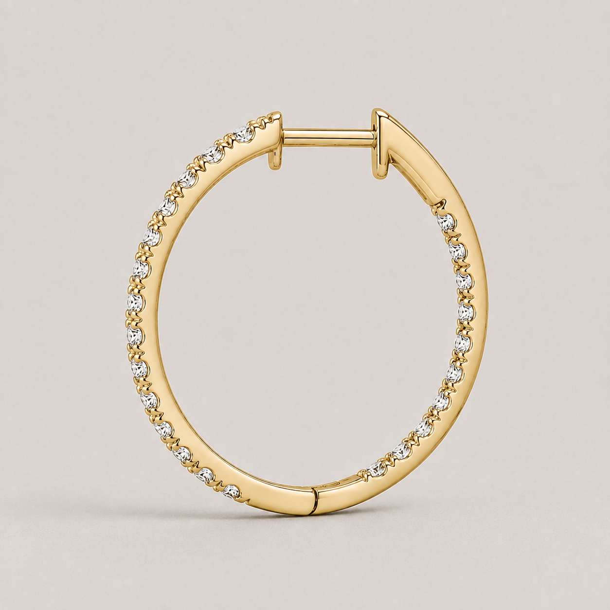 Round Cut Lab Grown Diamond 0.50 Ct. Hoop Earrings (VS-EF)