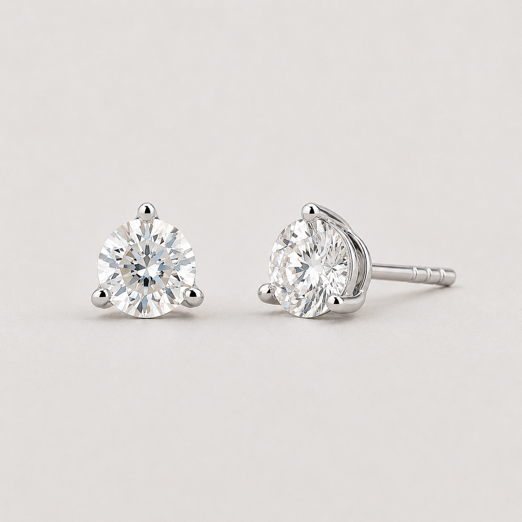 1.50 Ct. Lab Grown Diamond Round Cut Stud Earrings (VS-EF)
