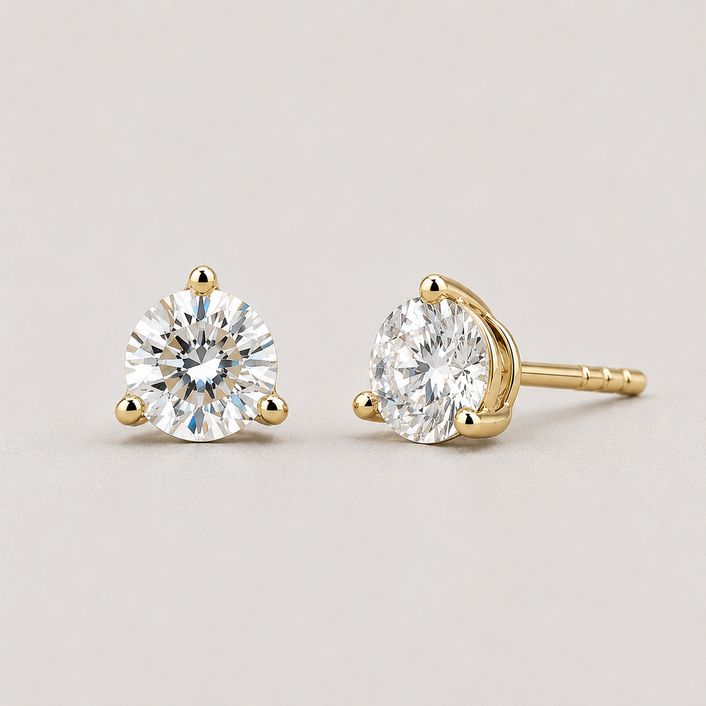 1.50 Ct. Lab Grown Diamond Round Cut Stud Earrings (VS-EF)