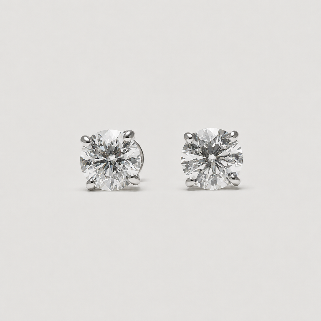 1.50 Ct. Lab-Grown Diamond Round-Cut Studs Earrings (VS-EF)