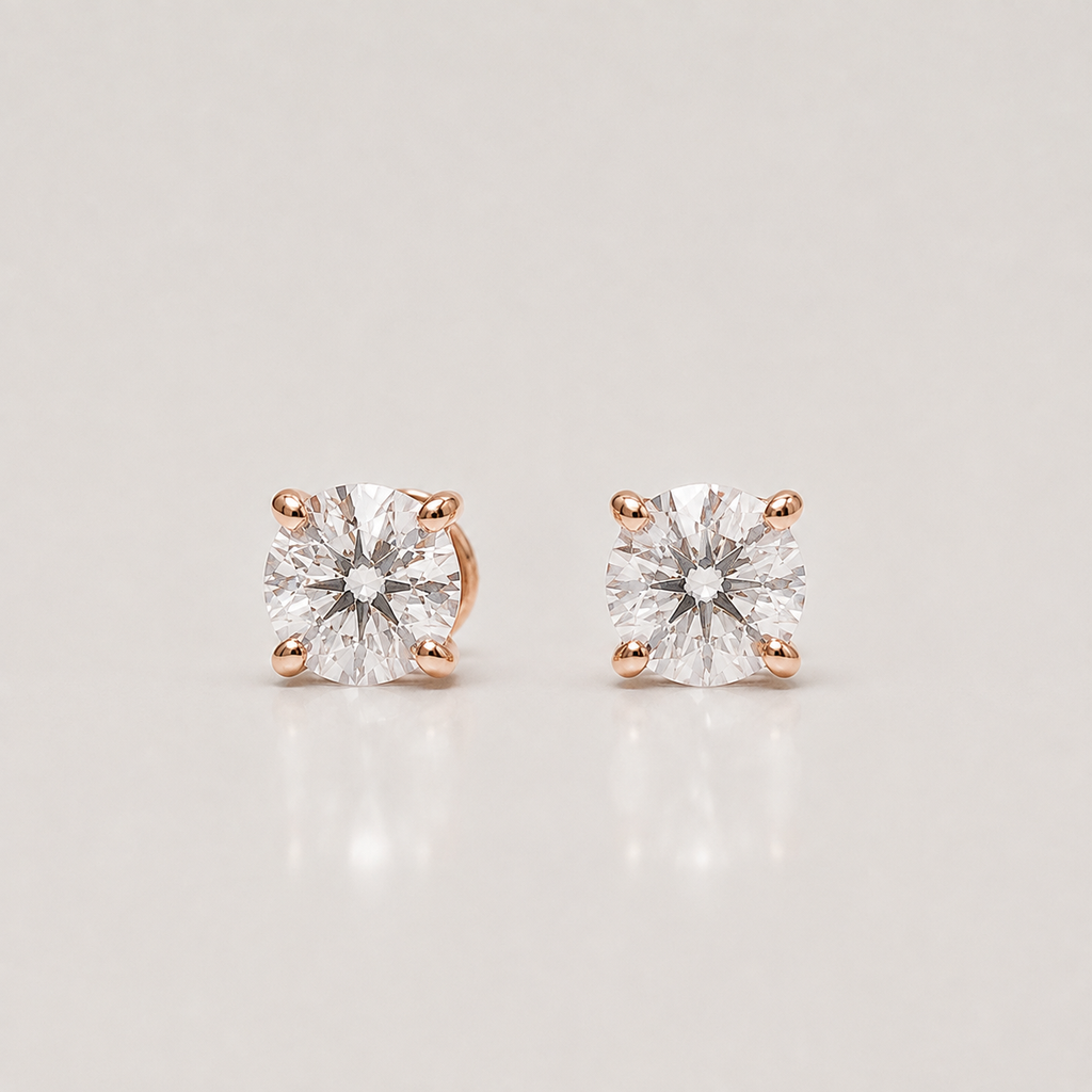 1.50 Ct. Lab-Grown Diamond Round-Cut Studs Earrings (VS-EF)