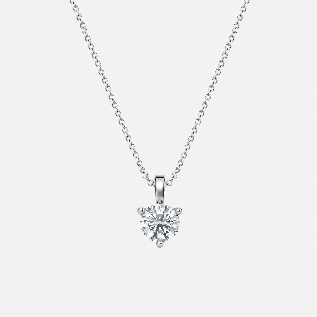 1 Ct. Lab Grown Diamond Round Cut Solitaire Pendant (VS-EF)