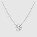 1 Ct. Lab Grown Diamond Round Cut 4 Prong Solitaire Pendant (VS-EF)