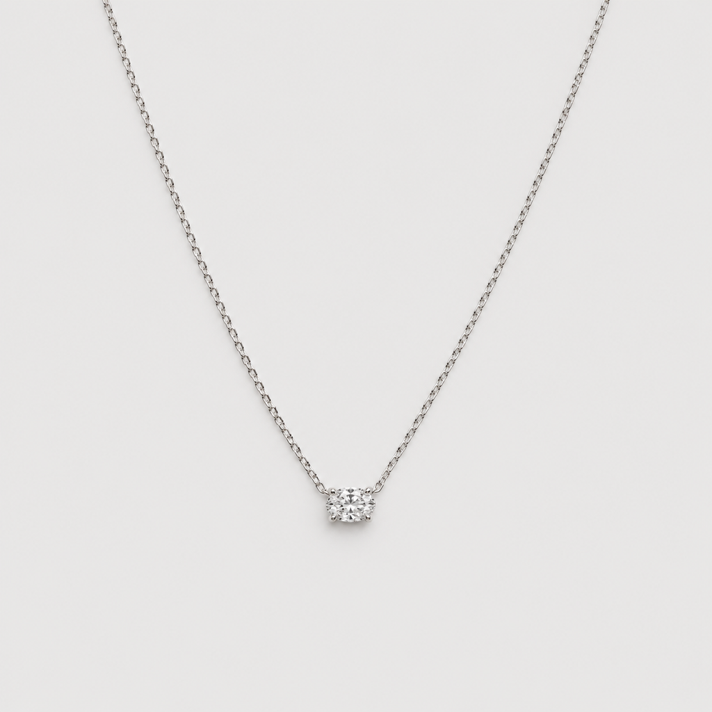 Lab-Grown Diamond Pendent Oval-Cut 0.50 (VS-EF)