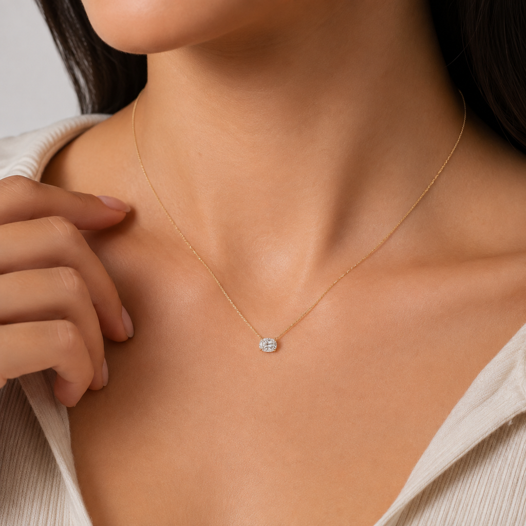 Lab-Grown Diamond Pendent Oval-Cut 0.50 (VS-EF)