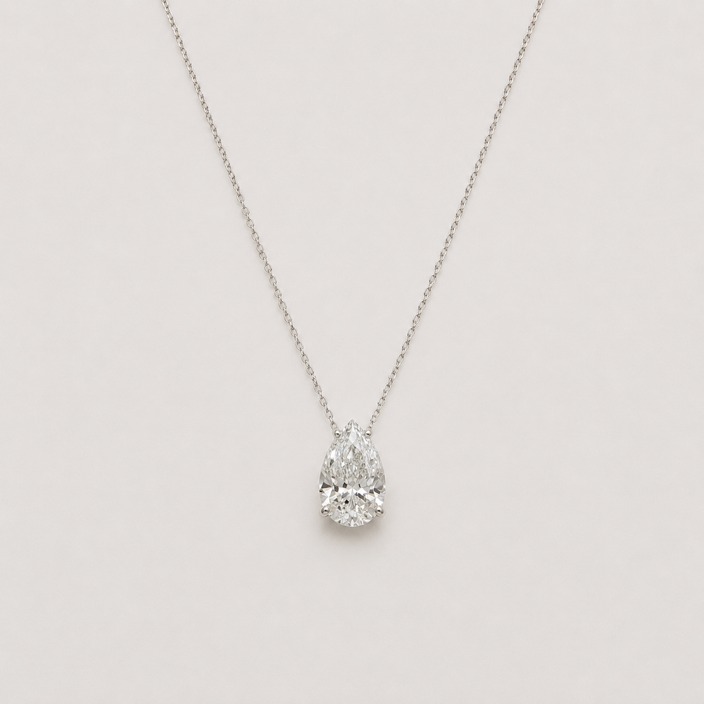2 Ct. Lab-Grown Diamond Pendent Pear-Cut Pendent Necklace (VS-EF)