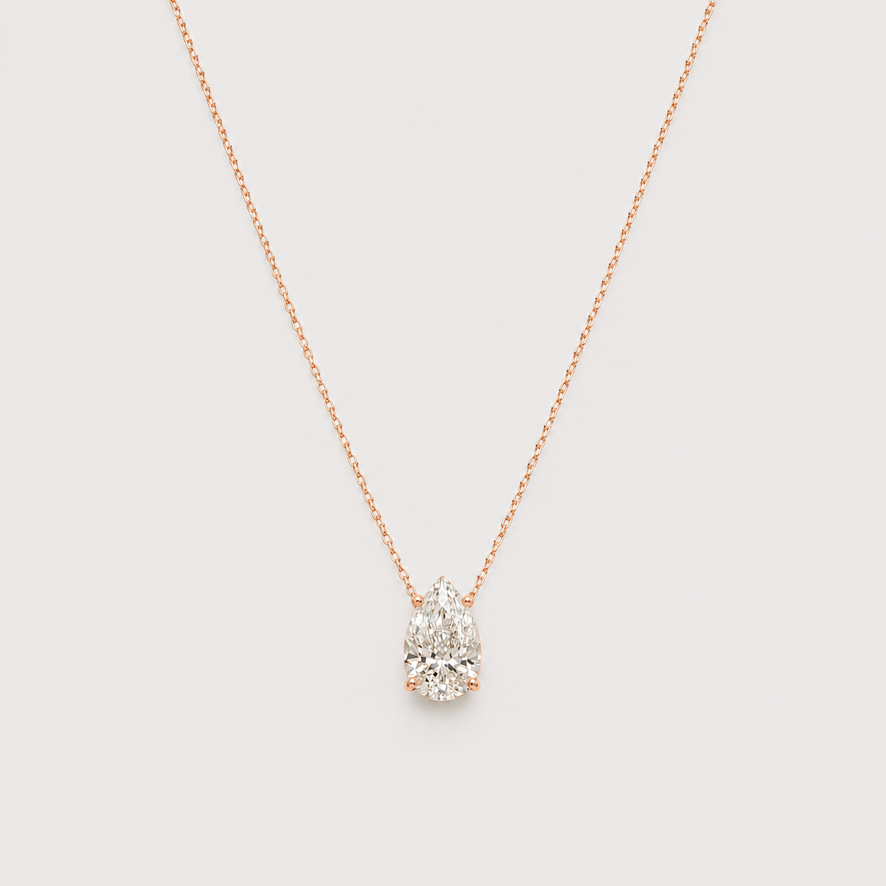 2 Ct. Lab-Grown Diamond Pendent Pear-Cut Pendent Necklace (VS-EF)