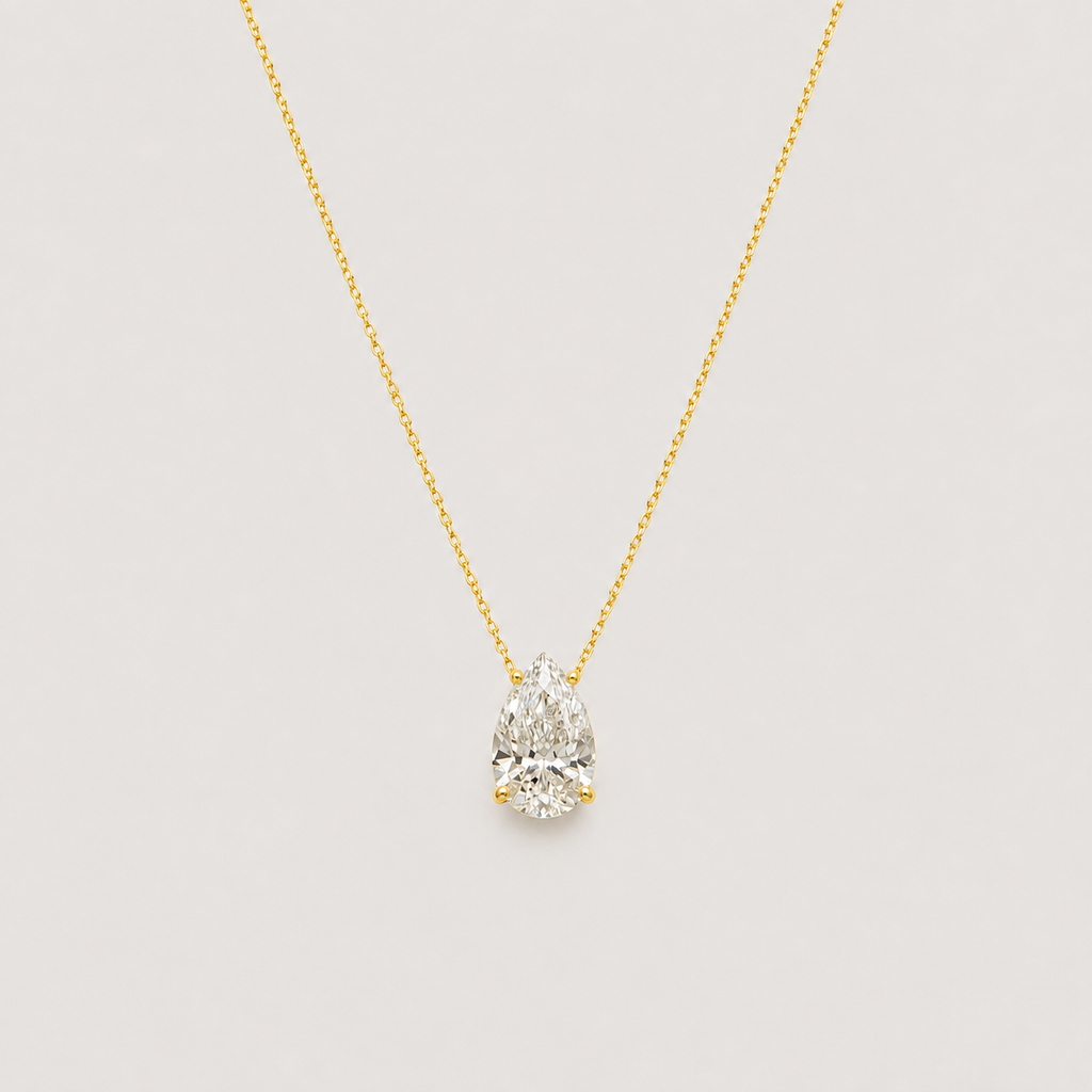 2 Ct. Lab-Grown Diamond Pendent Pear-Cut Pendent Necklace (VS-EF)