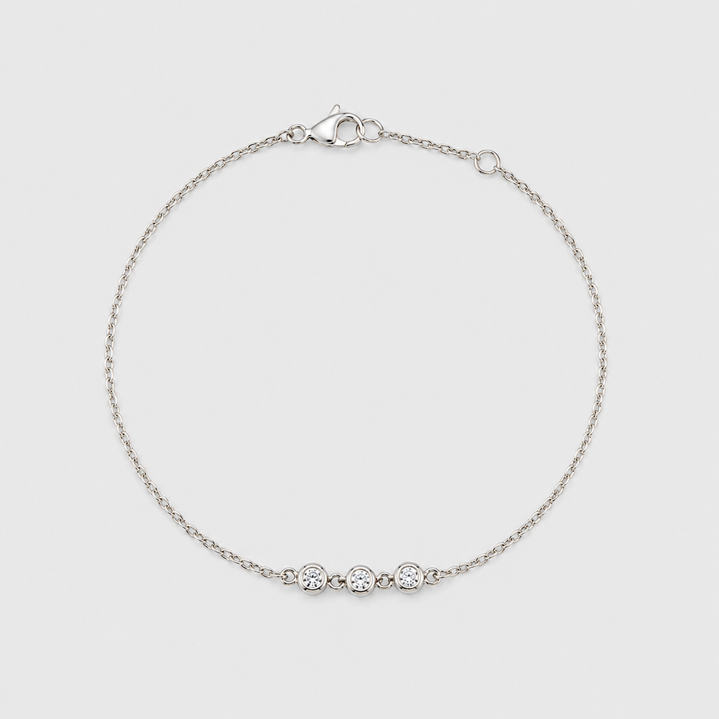 Lab Grown Diamond Station Bracelet 0.12 Ct. (EF-VS)