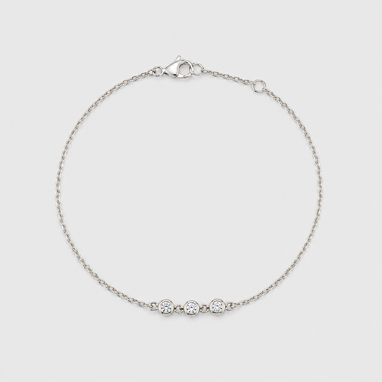 Lab Grown Diamond Station Bracelet 0.12 Ct. (EF-VS)