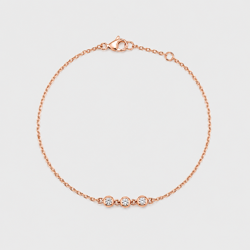 Lab Grown Diamond Station Bracelet 0.12 Ct. (EF-VS)