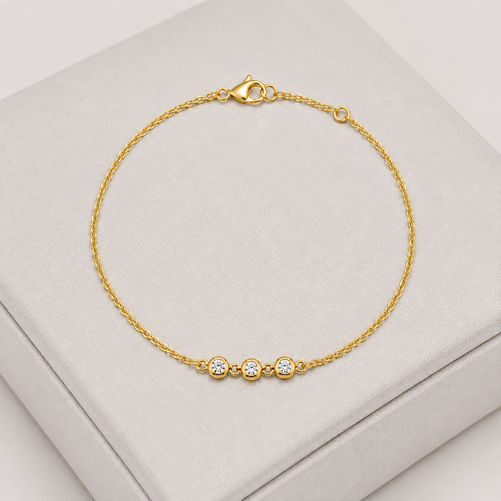 Lab Grown Diamond Station Bracelet 0.12 Ct. (EF-VS)