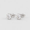 2 Ct. Lab Grown Diamond Round Cut Solitaire Stud Earrings (VS-EF)