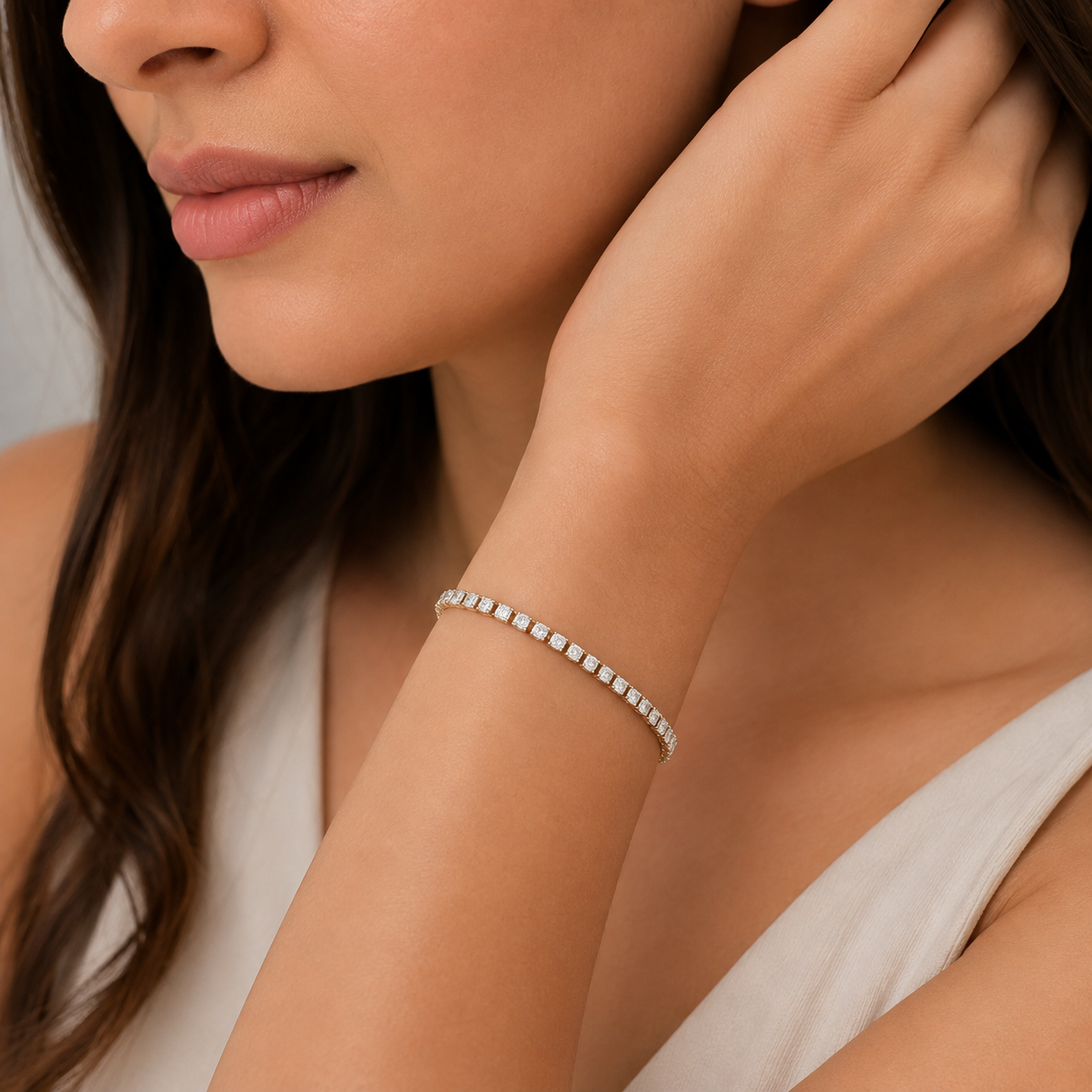 12.30 Ct. Lab Grown Diamond Tennis Bracelet (EF-VS SI)