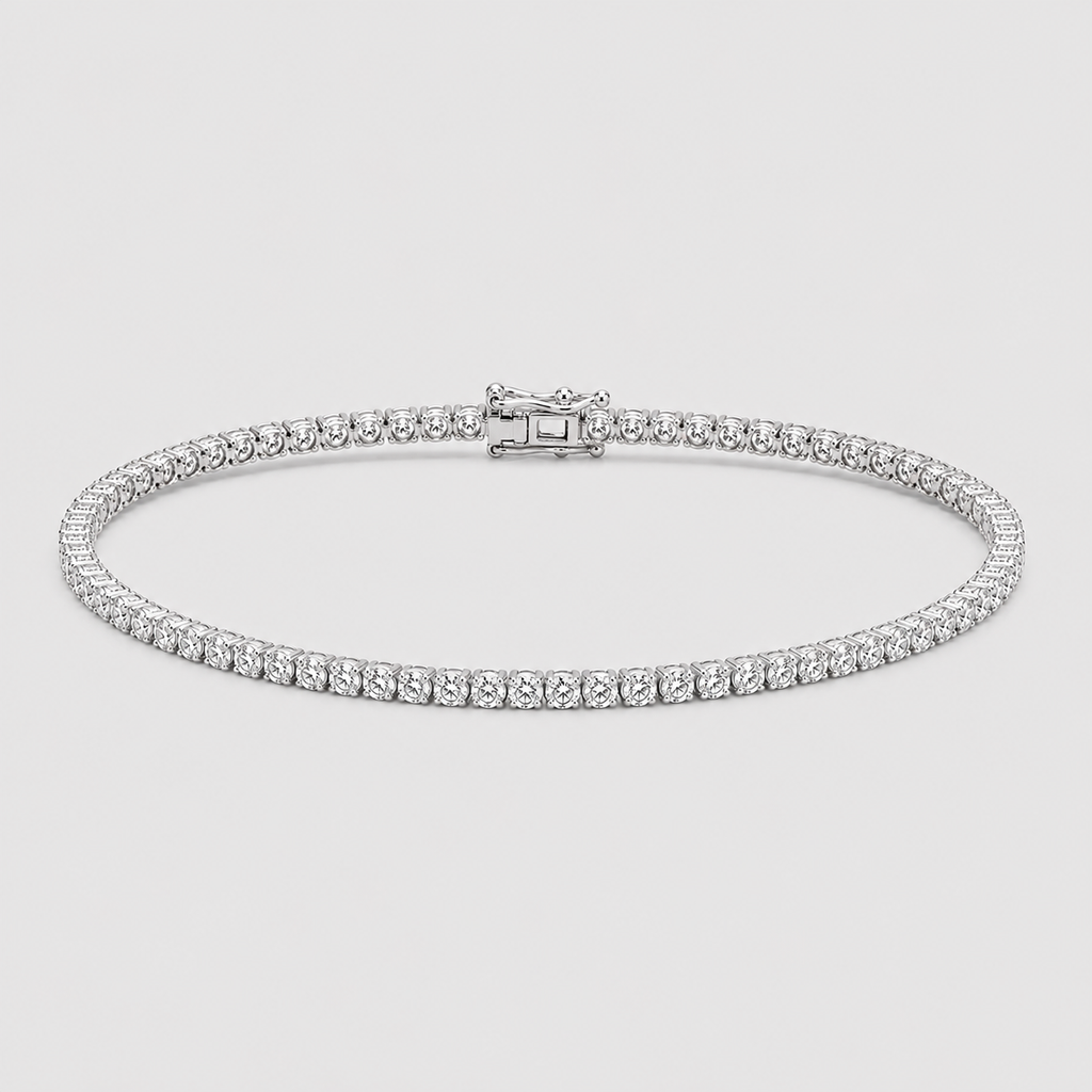 3.70 Ct. Lab Grown Diamond Round Cut Tennis Bracelet (EF-VS-SI)