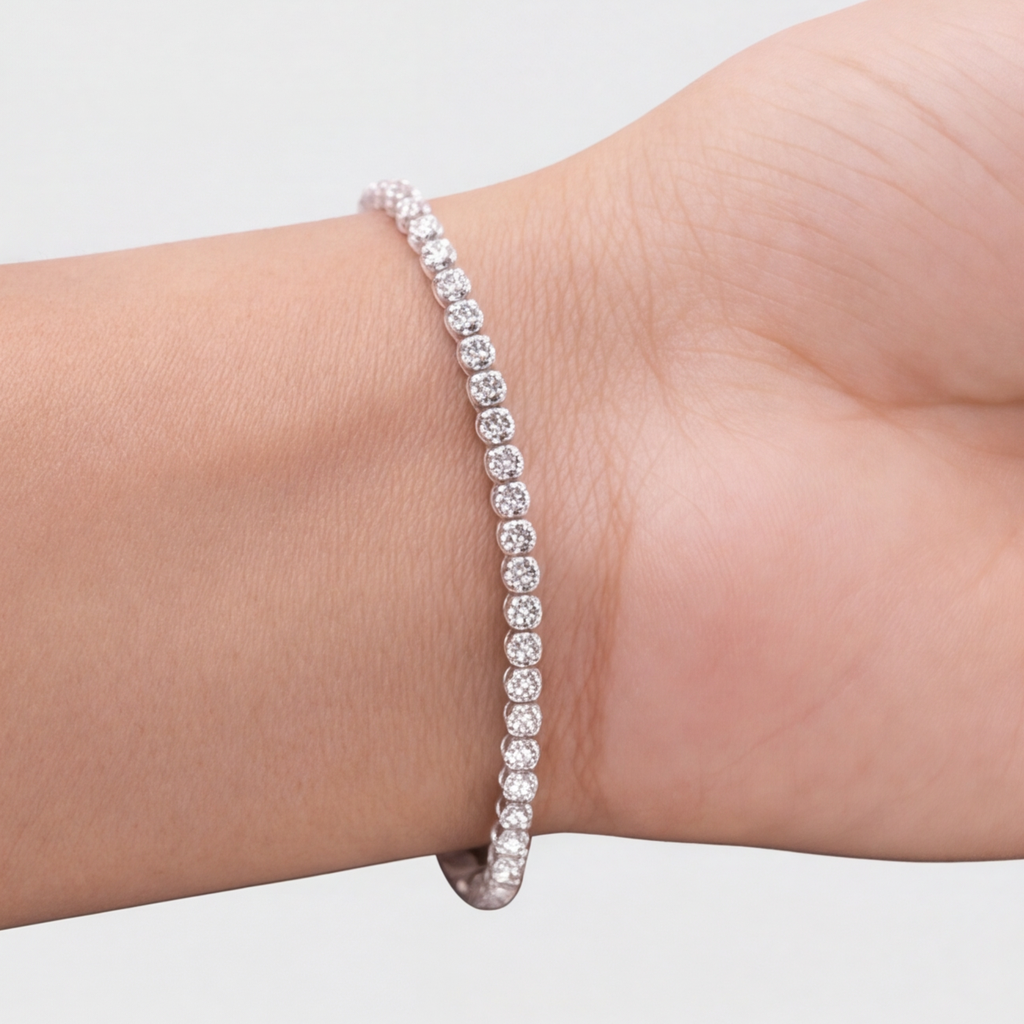 3.70 Ct. Lab Grown Diamond Round Cut Tennis Bracelet (EF-VS-SI)