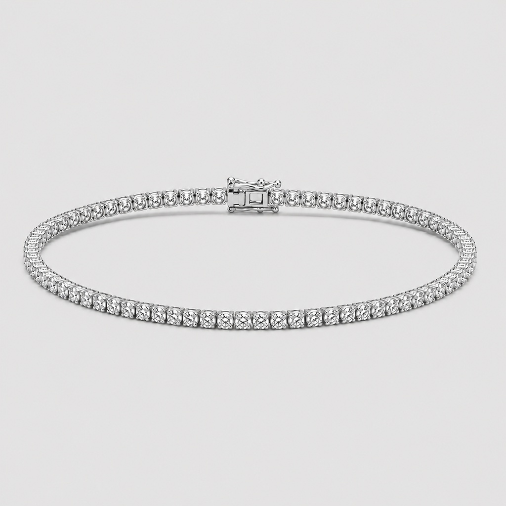3.47 Ct. Round Cut Lab Grown Diamond Tennis Bracelet (EF-VS SI)