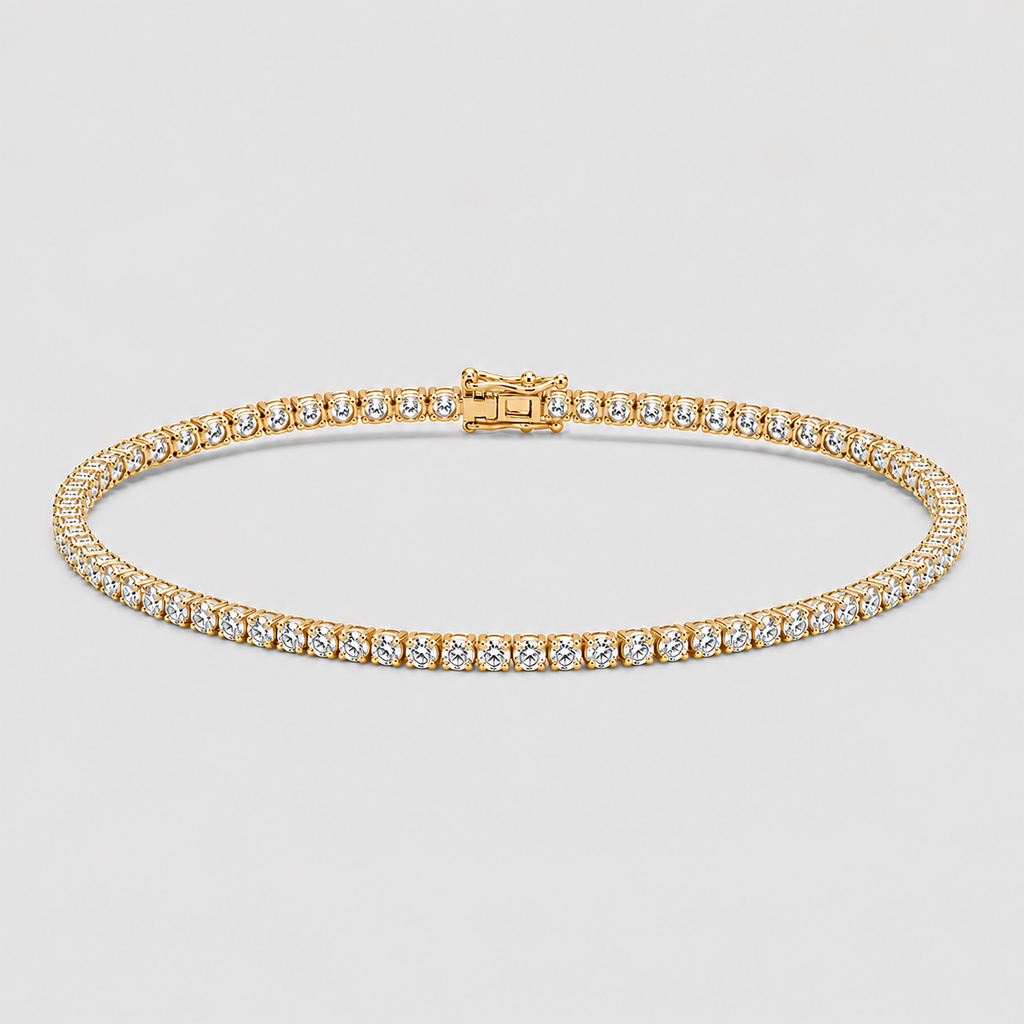 3.47 Ct. Round Cut Lab Grown Diamond Tennis Bracelet (EF-VS SI)