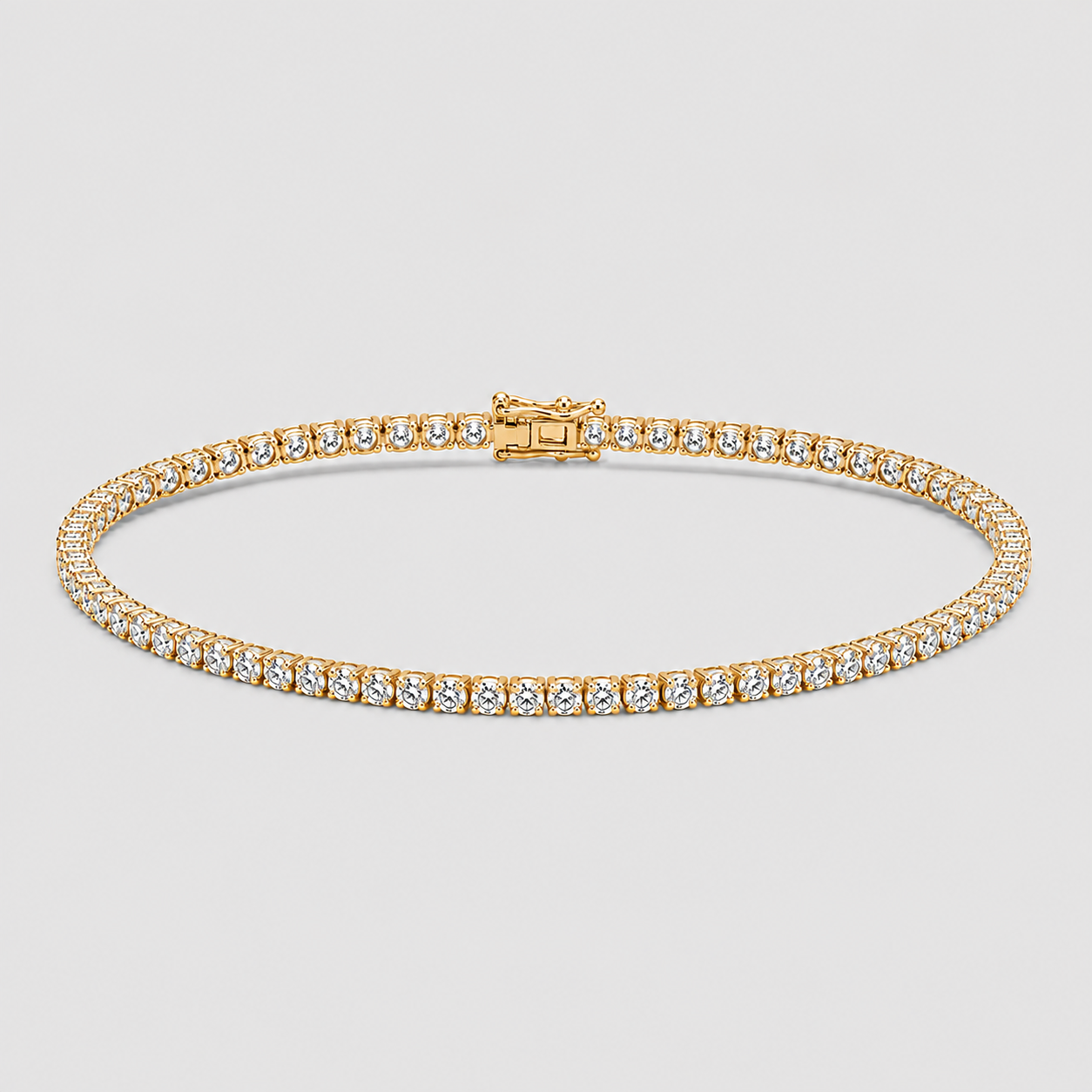3.47 Ct. Round Cut Lab Grown Diamond Tennis Bracelet (EF-VS SI)