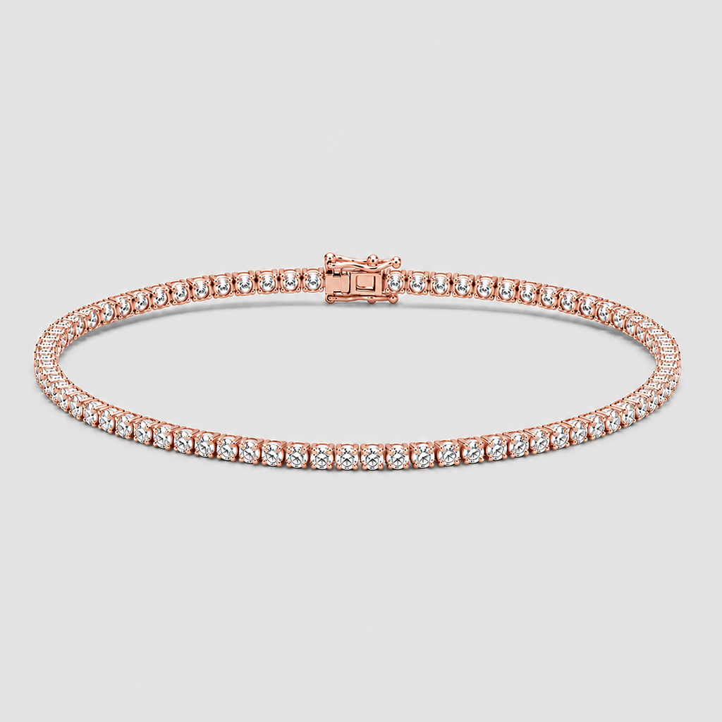 3.47 Ct. Round Cut Lab Grown Diamond Tennis Bracelet (EF-VS SI)