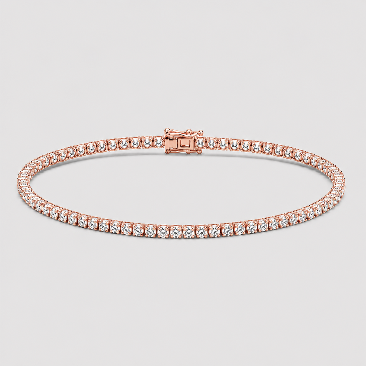 3.47 Ct. Round Cut Lab Grown Diamond Tennis Bracelet (EF-VS SI)