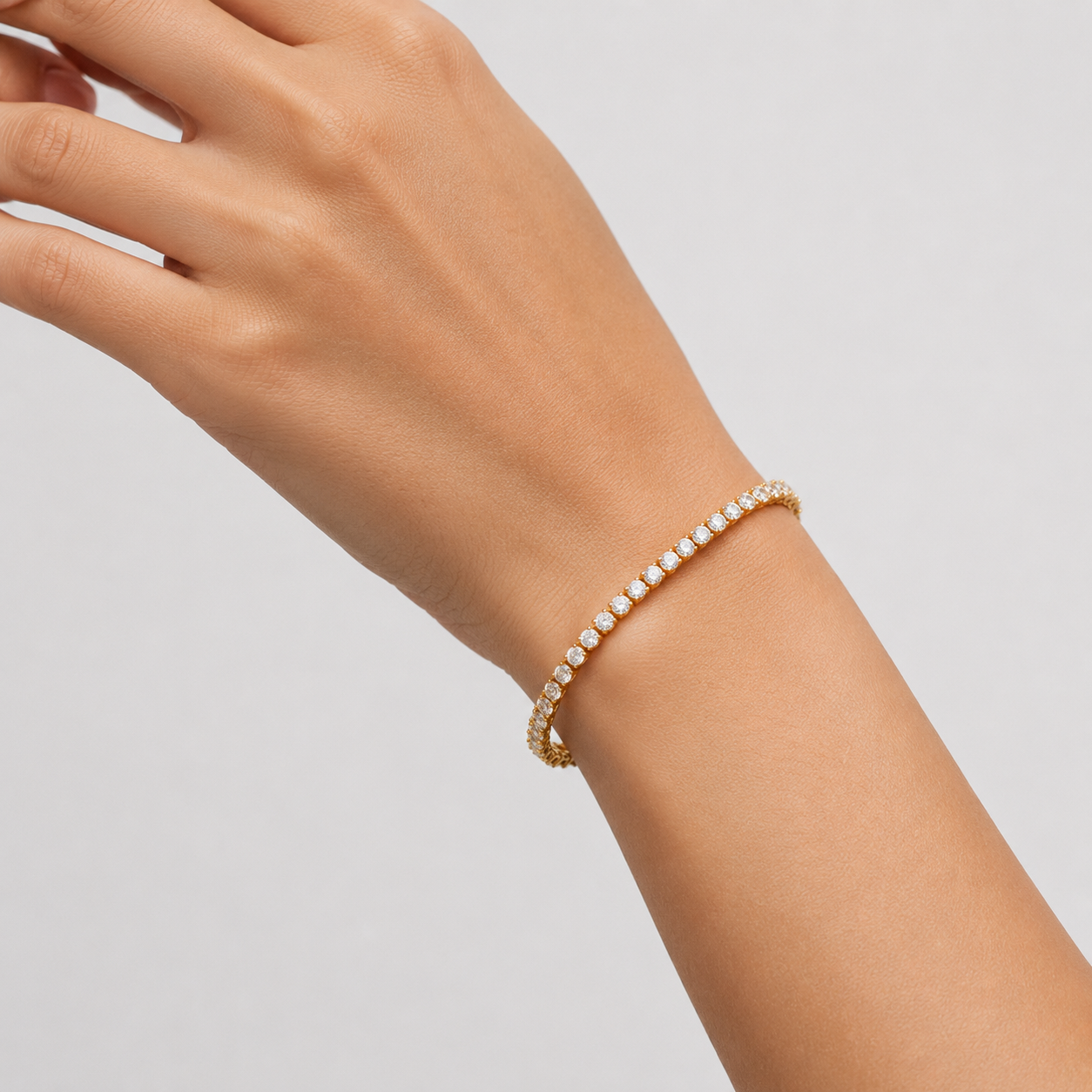 3.47 Ct. Round Cut Lab Grown Diamond Tennis Bracelet (EF-VS SI)