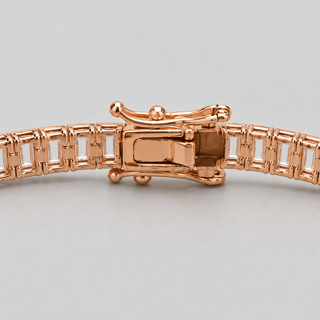 7 Ct. Emerald Cut Lab Grown Diamond Tennis Bracelet (EF-VS SI)