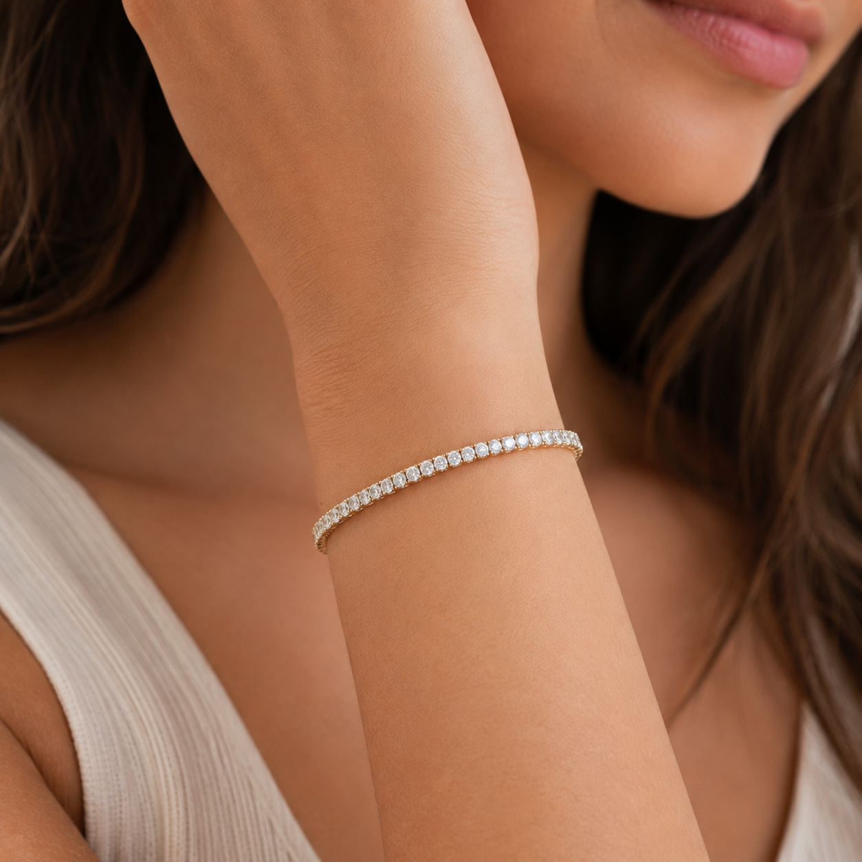 6.90 Ct. Lab Grown Diamond Tennis Bracelet (EF-VS SI)