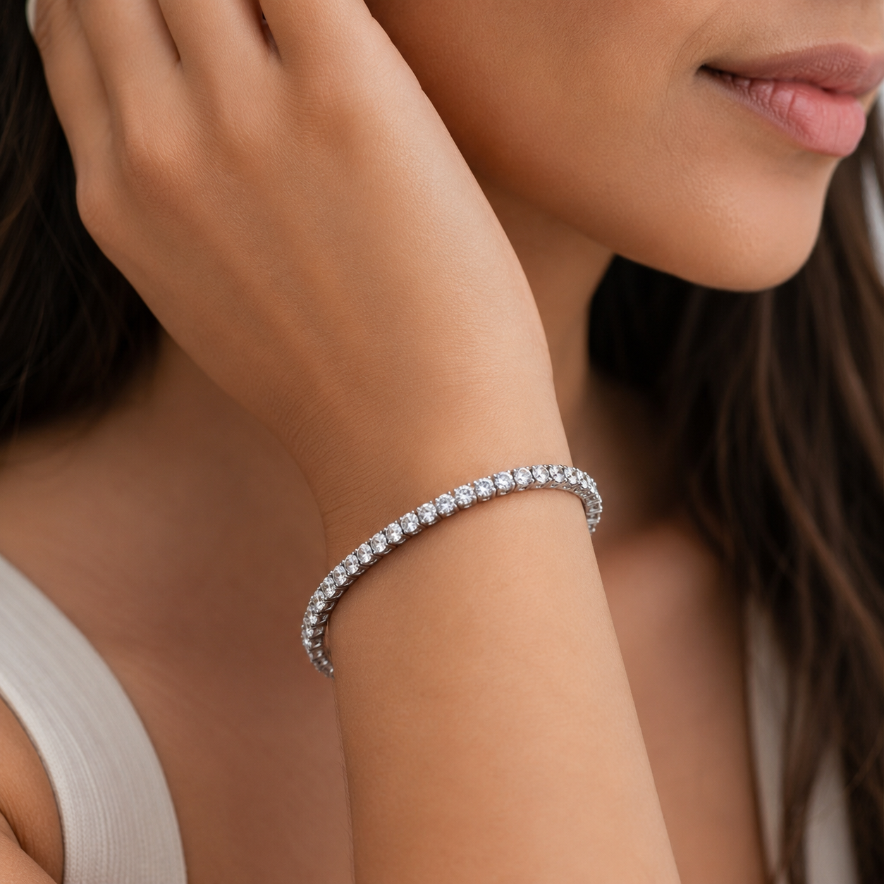 8 Ct. Lab Grown Diamond Tennis Bracelet (EF-VS SI)