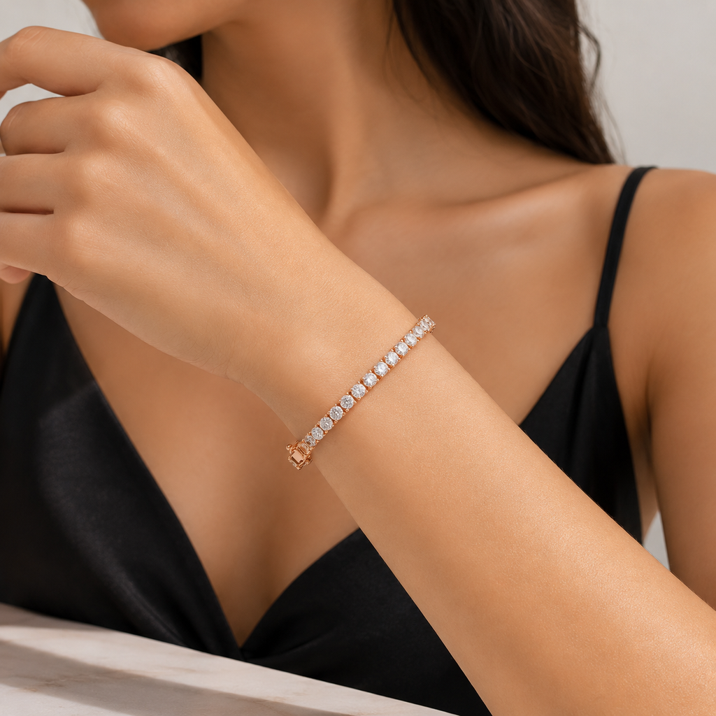 8.16 Ct. Lab Grown Diamond Tennis Bracelet (EF-VS SI)
