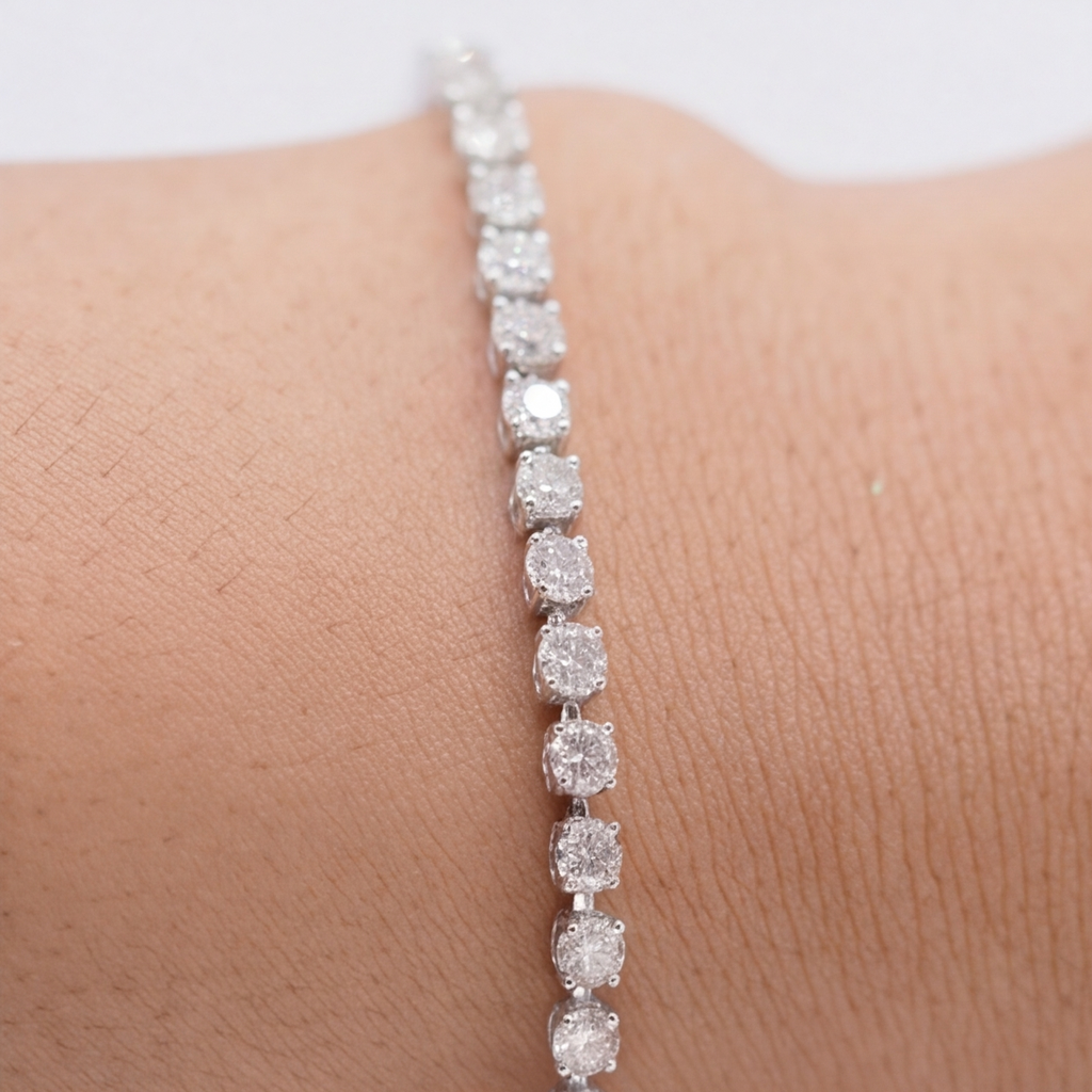 8.16 Ct. Lab Grown Diamond Tennis Bracelet (EF-VS SI)
