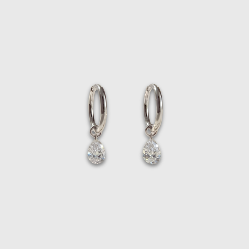 2 Ct. Lab Grown Diamond Pear Cut Drop Earring (VS-EF)