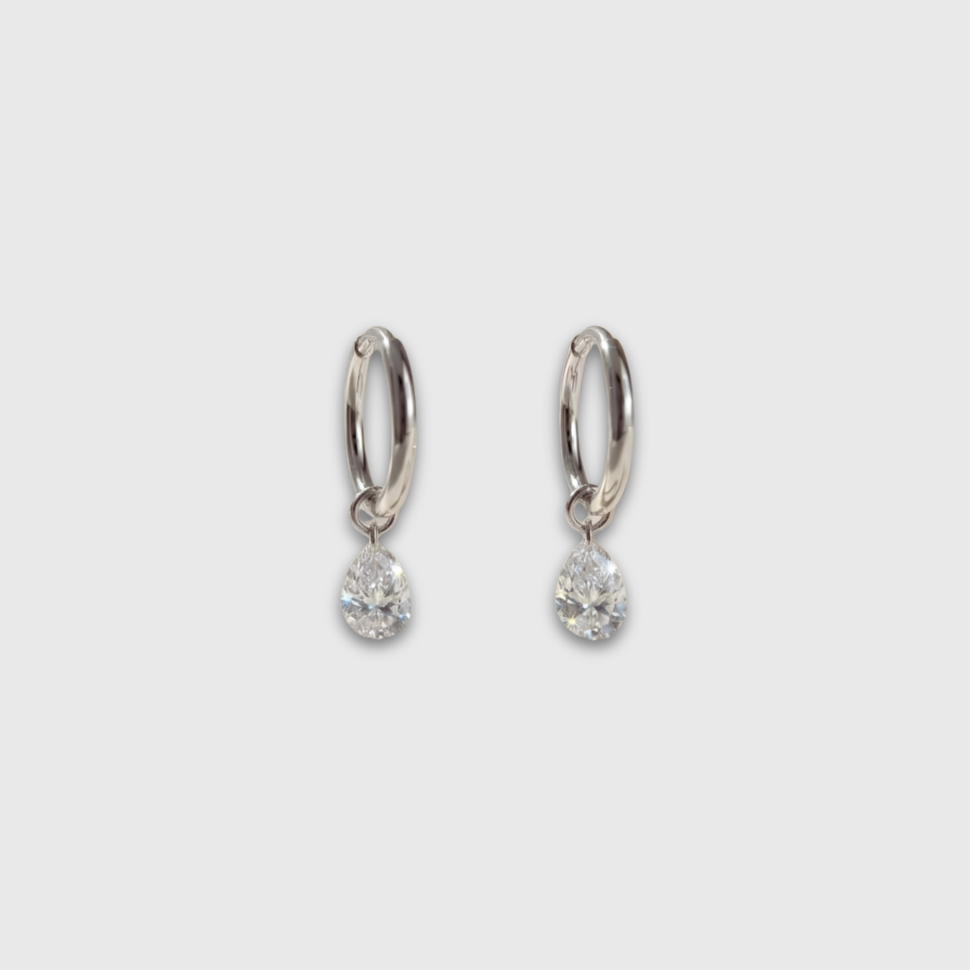 2 Ct. Lab Grown Diamond Pear Cut Drop Earring (VS-EF)