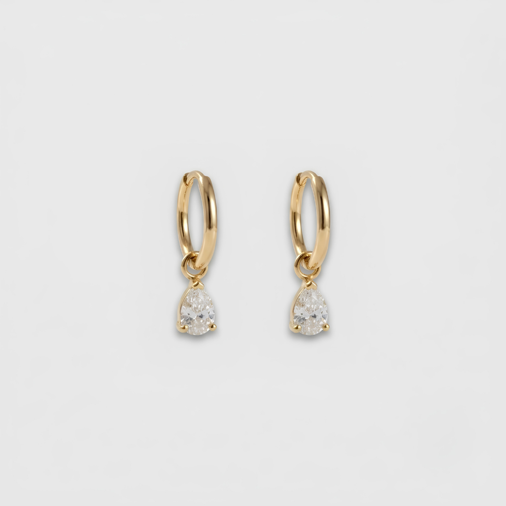 2 Ct. Lab Grown Diamond Pear Cut Drop Earring (VS-EF)