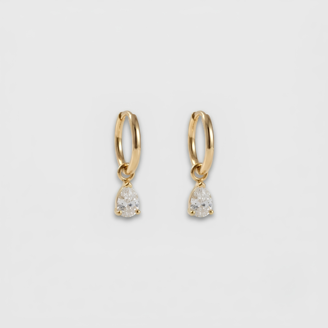 2 Ct. Lab Grown Diamond Pear Cut Drop Earring (VS-EF)
