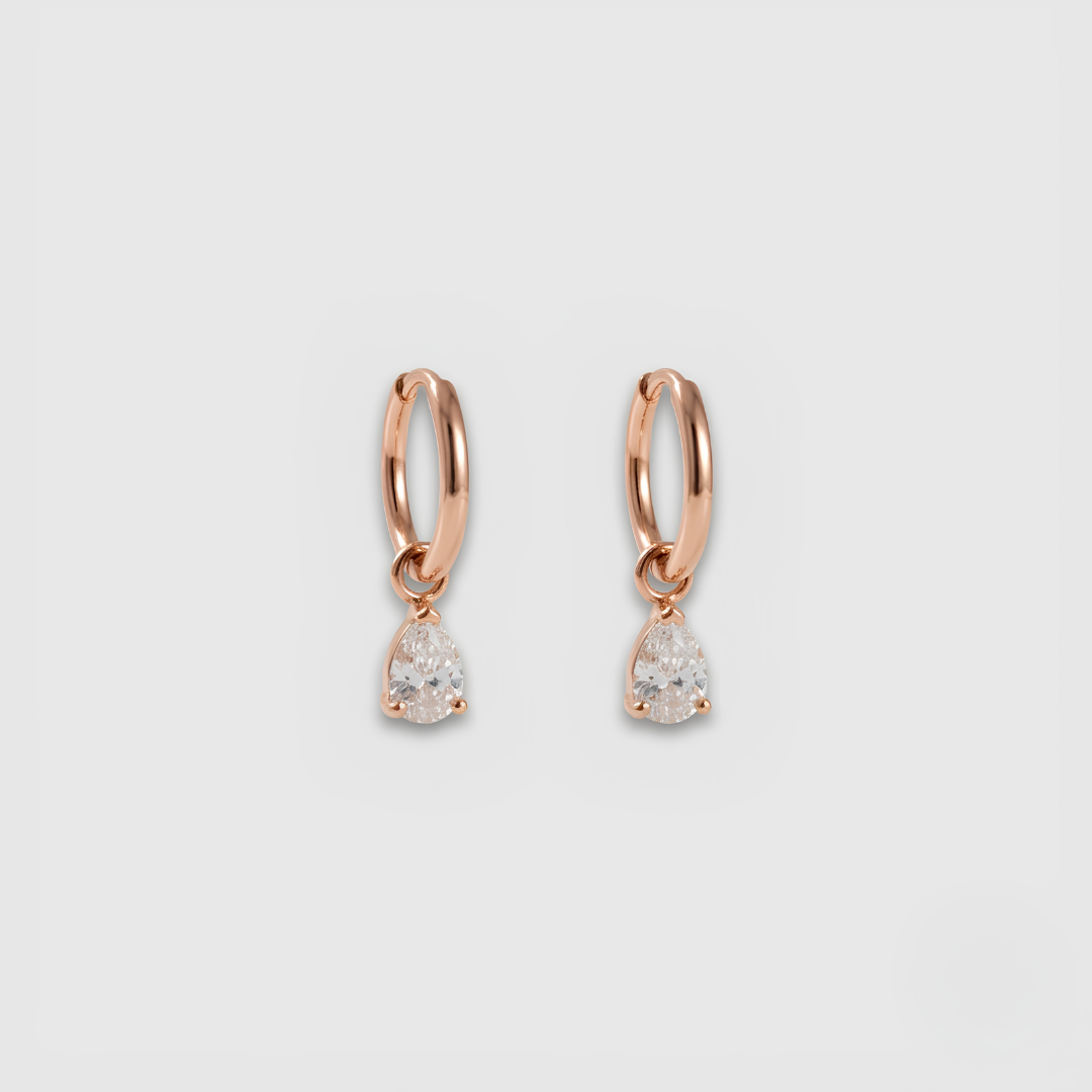 2 Ct. Lab Grown Diamond Pear Cut Drop Earring (VS-EF)