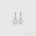 4 Ct. Lab Grown Diamond Oval Cut Drop Earring (VS-EF)