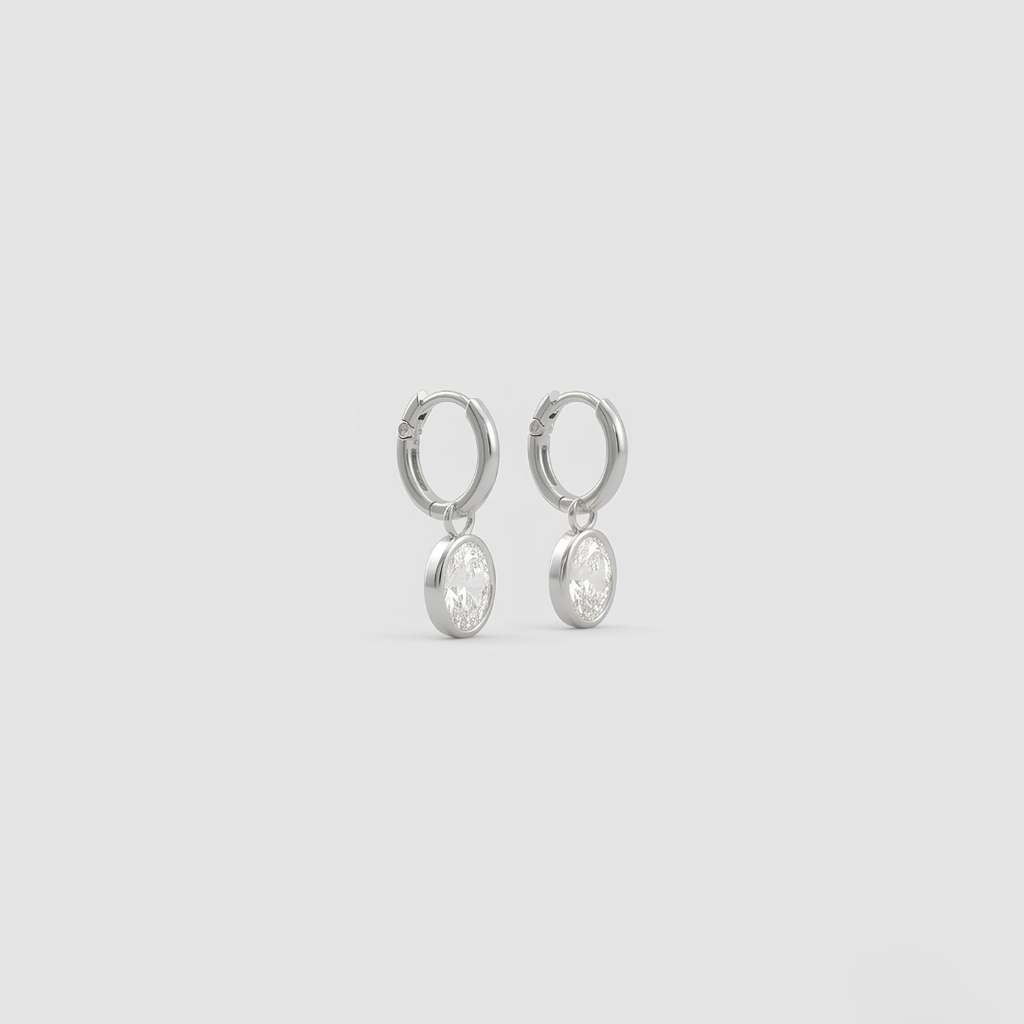 4 Ct. Lab Grown Diamond Oval Cut Drop Earring (VS-EF)
