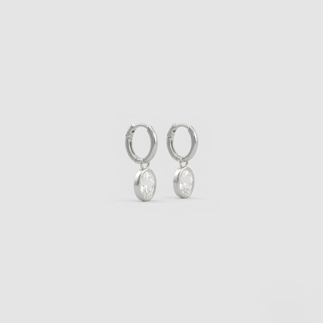 4 Ct. Lab Grown Diamond Oval Cut Drop Earring (VS-EF)