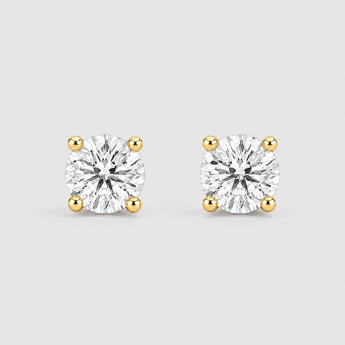 Round Cut Lab Grown Diamond Stud Earrings 0.50 Ct. (EF/VVS-VS)